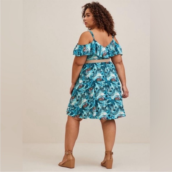 Disney Encanto Dress Torrid Womens 12/14 (0) La Casita Rainbow Tropical Pockets - Picture 2 of 10